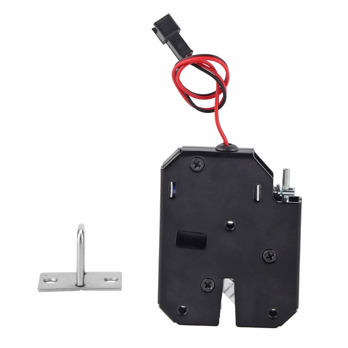 Dailygoody - Elektronisch Kabinet Lock - DC 12V Elektrische Controle Latch - Stevig en betrouwbaar - Zwart - Elektromagnetisch Slot - Geschikt vo