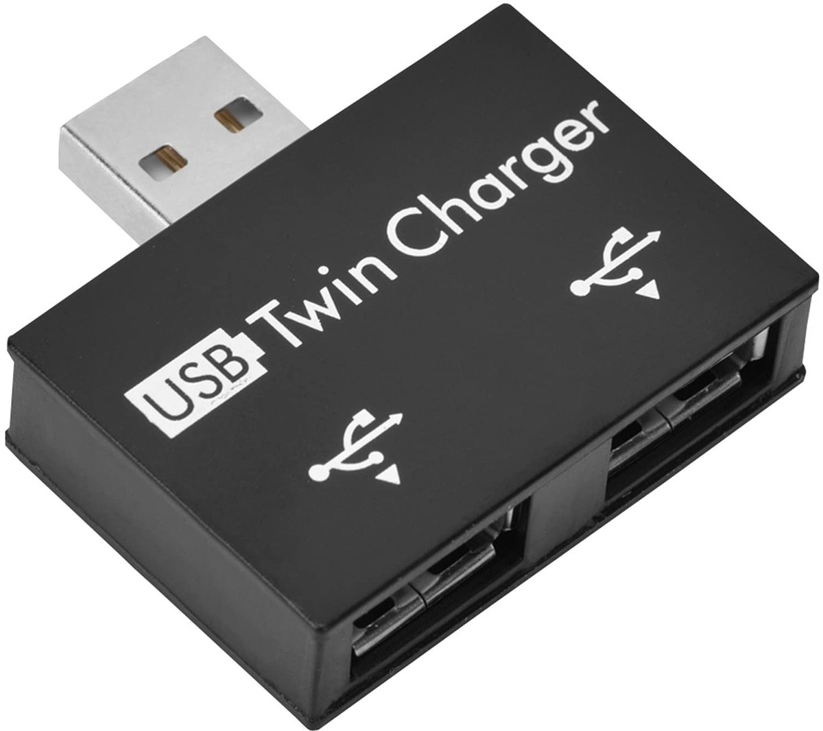 Dailygoody - USB 2.0 Splitter - USB-hub met 2 Poorten - Compact en Draagbaar - Opladen en Gegevens Synchronisatie - Zwart - Geschikt voor Apparaten