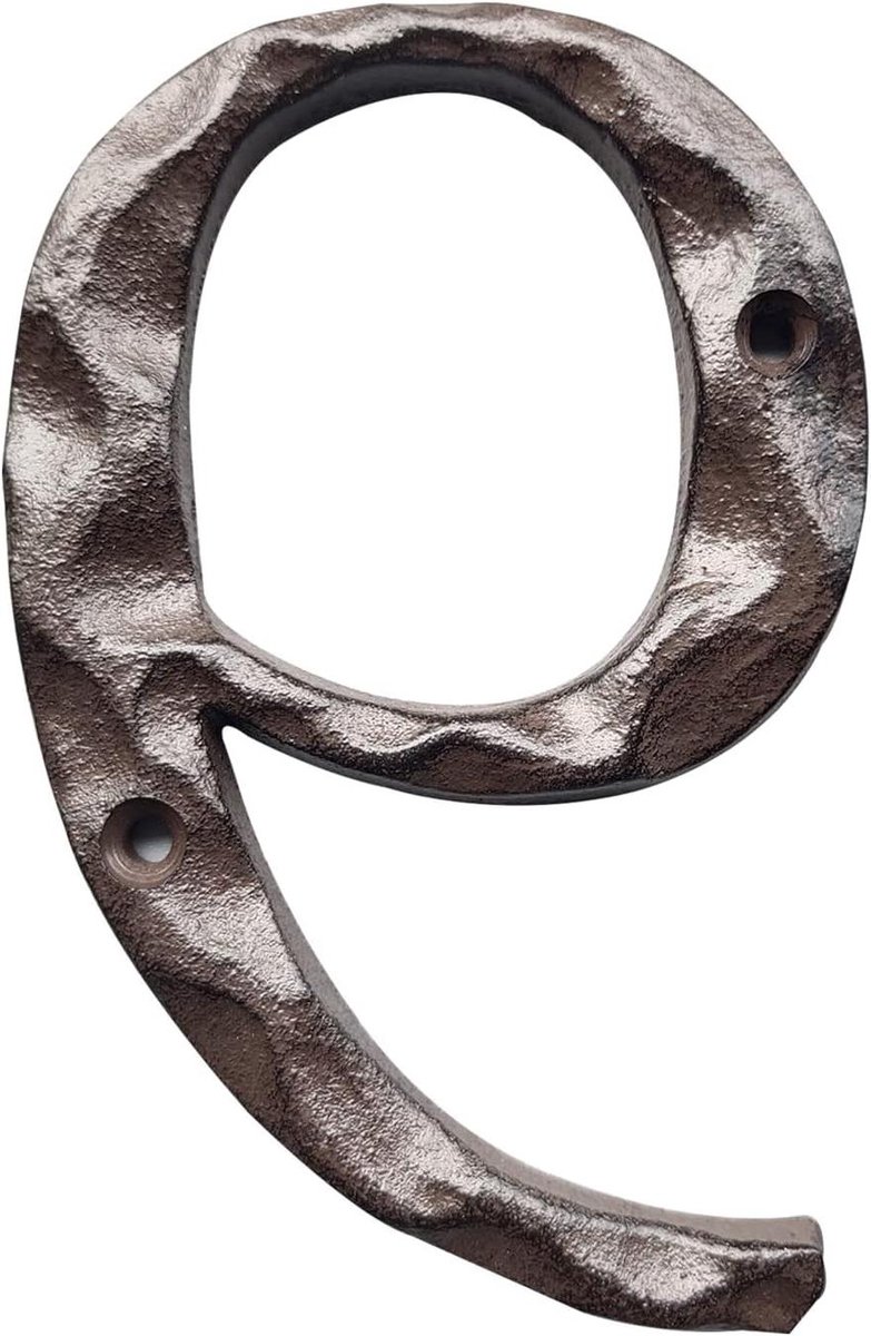 Gietijzer Huisnummer - Rustiek Adres - Huis Aanduiding - Solide Gietijzer - 6 Inch Hoog - Antiek Zwart
