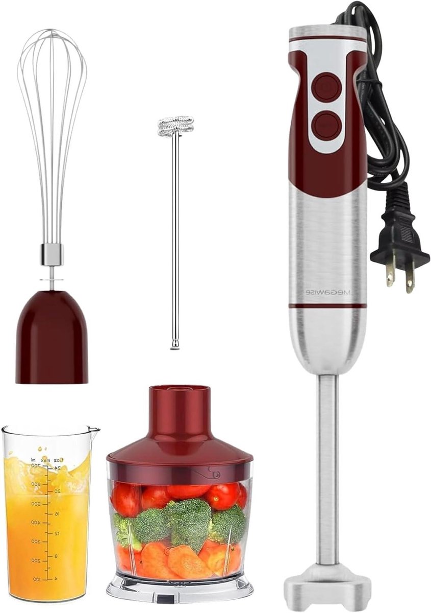 Staafmixer Set - Handmixer Keuken - Smoothies Maken - 5-in-1 Functionaliteit - 400 Watt - ROD