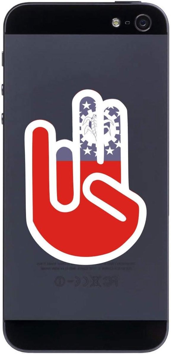 Telefoon Sticker - Decoratie Skin - Uniek Design - Contour Gesneden - 70x50mm - Wit