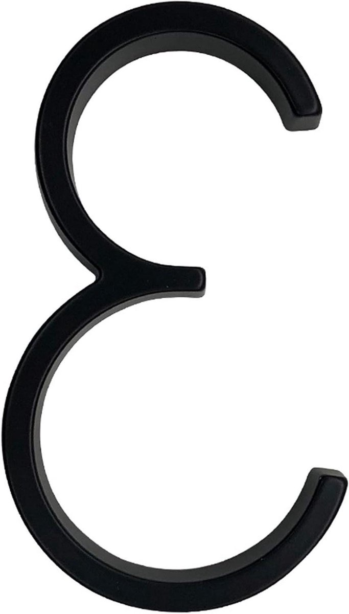 Huisnummer - Adresbord - Huis Herkenning - Zwevend Design - 125mm - Zwart