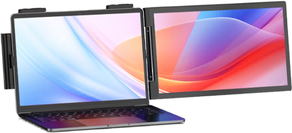 UFTA Laptop Monitor - Draagbare Monitor - 14 inch - FHD 1080P IPS Scherm -Uitbreiding Dubbel Scherm voor Portable Laptop - Zwart
