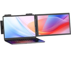 UFTA Laptop Monitor - Draagbare Monitor - 14 inch - FHD 1080P IPS Scherm -Uitbreiding Dubbel Scherm voor Portable Laptop - Zwart