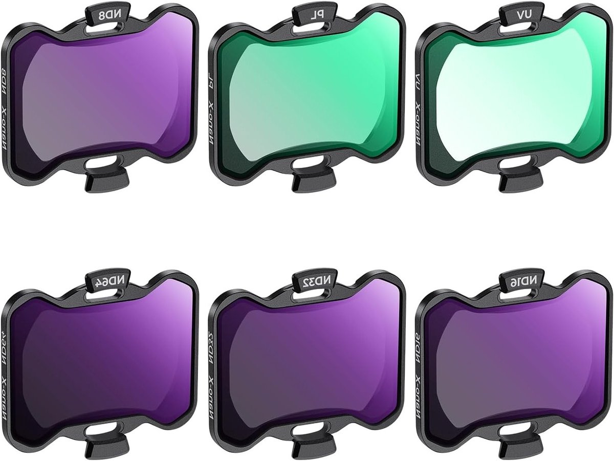 Filterset voor Avata 2 - ND Filters, UV en Polarisatiefilter PL voor DJI Avata 2 met 28 Lagen Nano Coating en Verbeterde Beeldkwaliteit