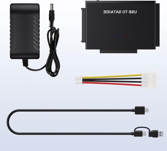 USB 3.0 Adapter voor 2.5 en 3.5 Inch HDD/SSD met 12V 2A Voeding, IDE SATA Compatibel met Windows en Mac — afbeelding 5