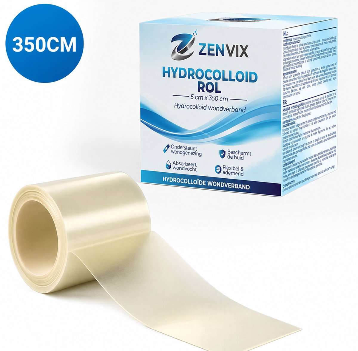 Zenvix® Hydrocolloïde Rol - 5x350 CM- Pimple Patch Rol - hydrocolloid roll - hydrocolloïde pleisters -Scarban - Tape - Pleister