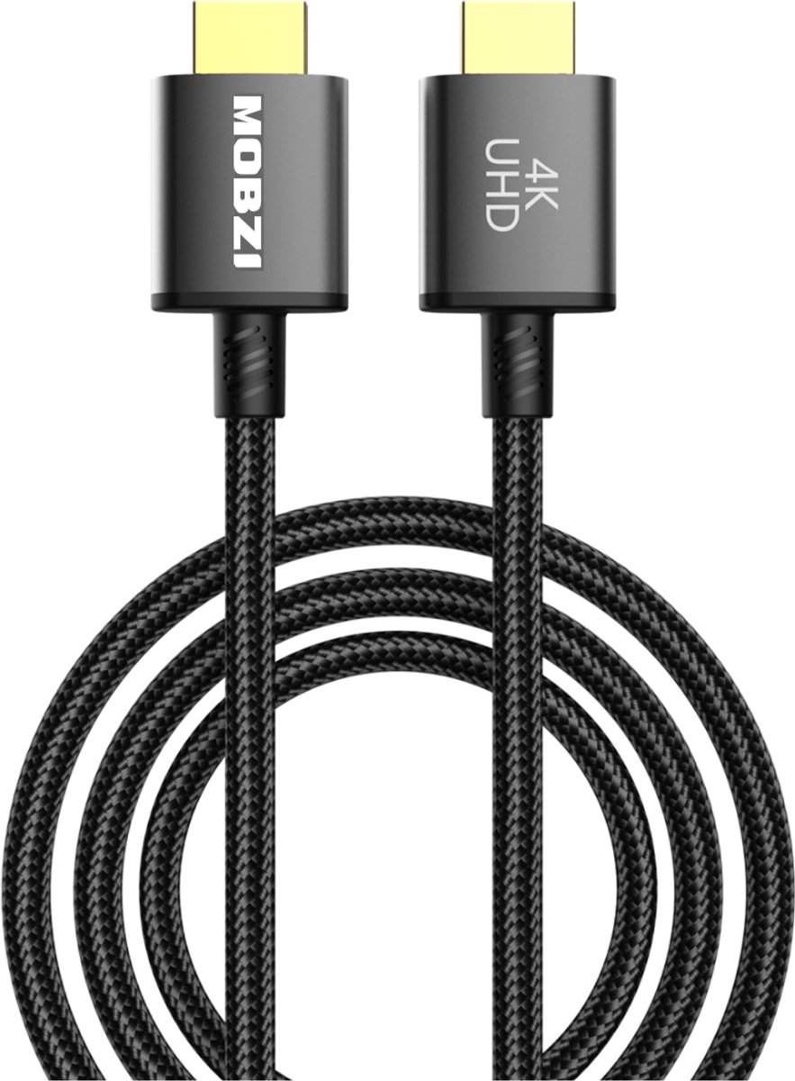 MOBZI 5 Meter HDMI 2.0 Kabel – 4K Ultra HD 60Hz – 18Gbps – Compatibel met PS4 PS5 Xbox Samsung LG Sony TV Laptop Monitor Projector – Stabiel Signaal