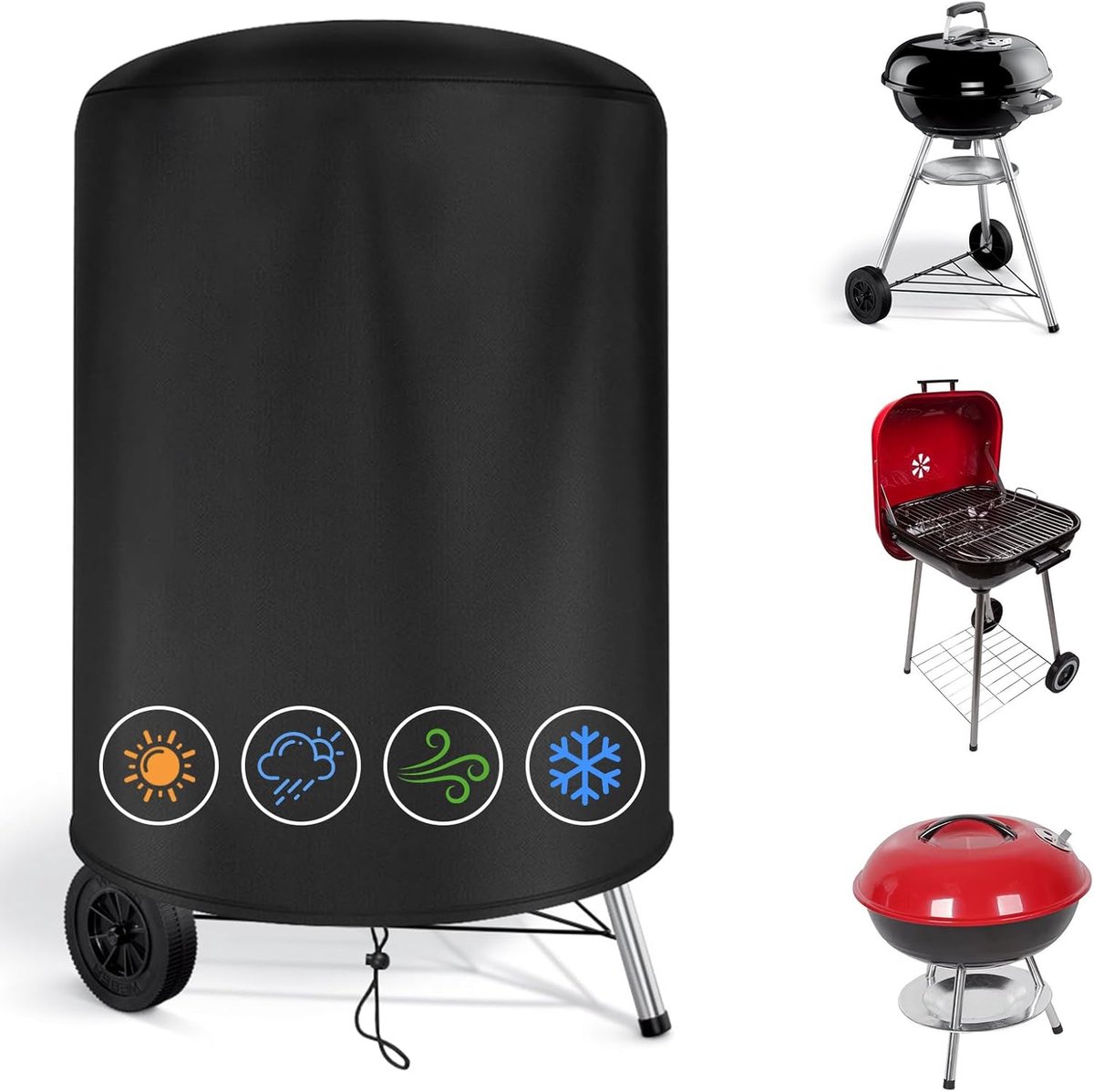 VHV - Barbecuehoes - waterdichte BBQ hoes - 210D Oxford-stof, waterdicht, UV-bestendig, windbestendig - voor tuin, terras en buitenkeuken