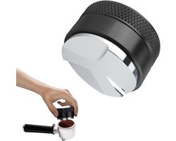 Aluminium Espresso Distributor 53 mm, Verstelbare Tamper voor Koffie, Perfect voor Thuis, Kantoor en Buitenactiviteiten