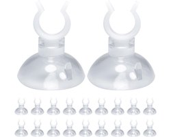 20 Transparante Zuignappen 3cm voor Aquarium, Sterke Bevestiging voor Verwarmers en Filters, Ideaal voor Verlichting en Thermometers