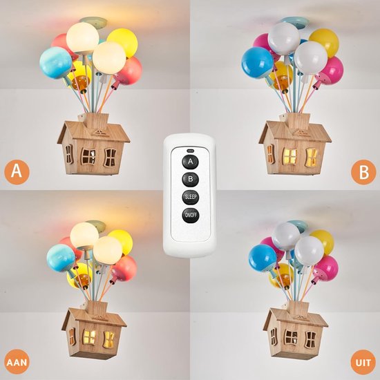 HEZIVO® Plafondlamp Kinderkamer - Kroonluchter Slaapkamer Kinderen - Inclusief Lampen - Jongens en Meisjes — afbeelding 5
