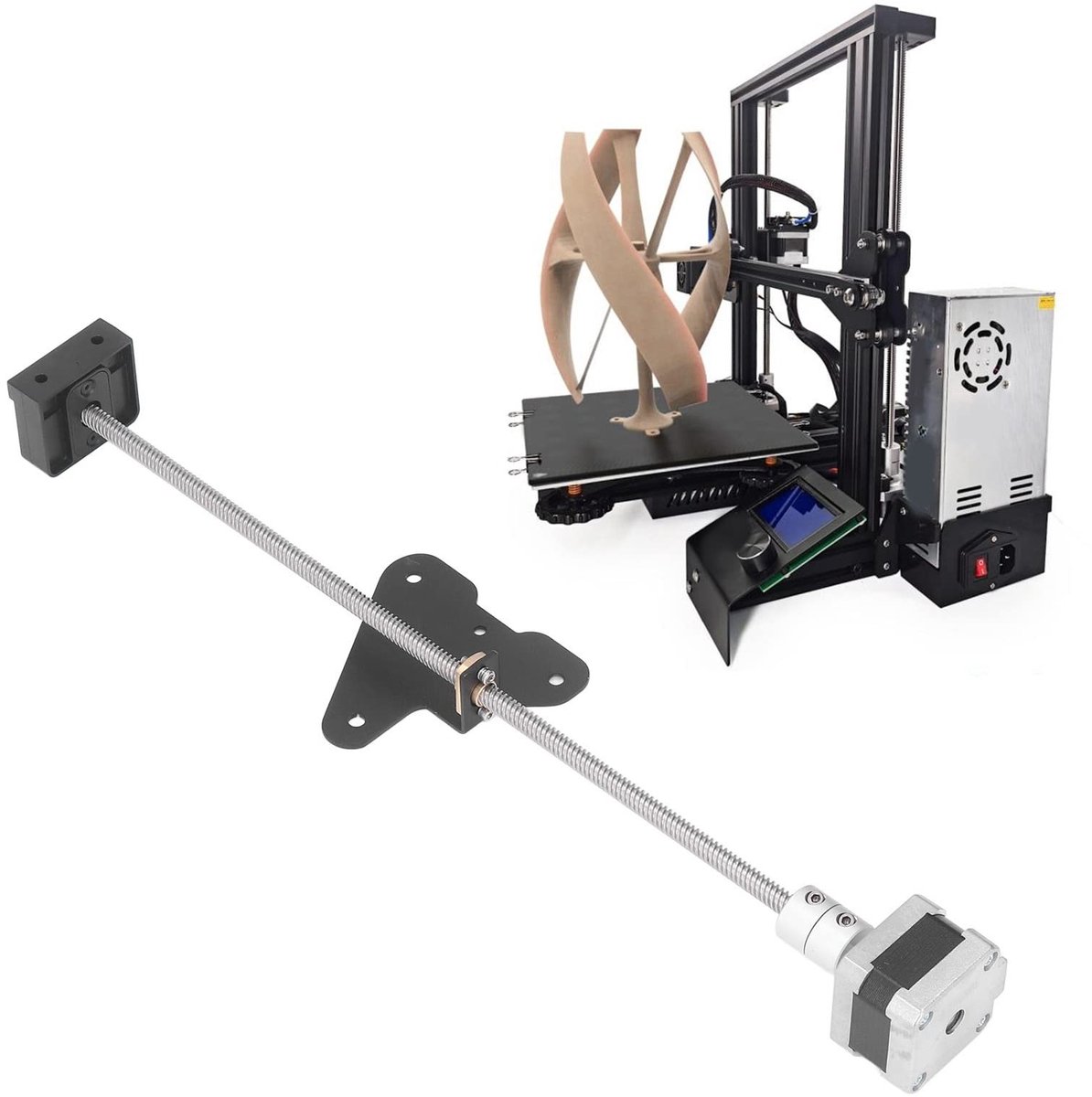 Dailygoody - OmGoods - Dailygoody - 3D Printer Z Upgrade Kit - Ender 3 Dual Z Axis Kit - Verbeter jouw 3D prints - Zwart - Loodschroef Module - 3D Printer Accessoires - Ge
