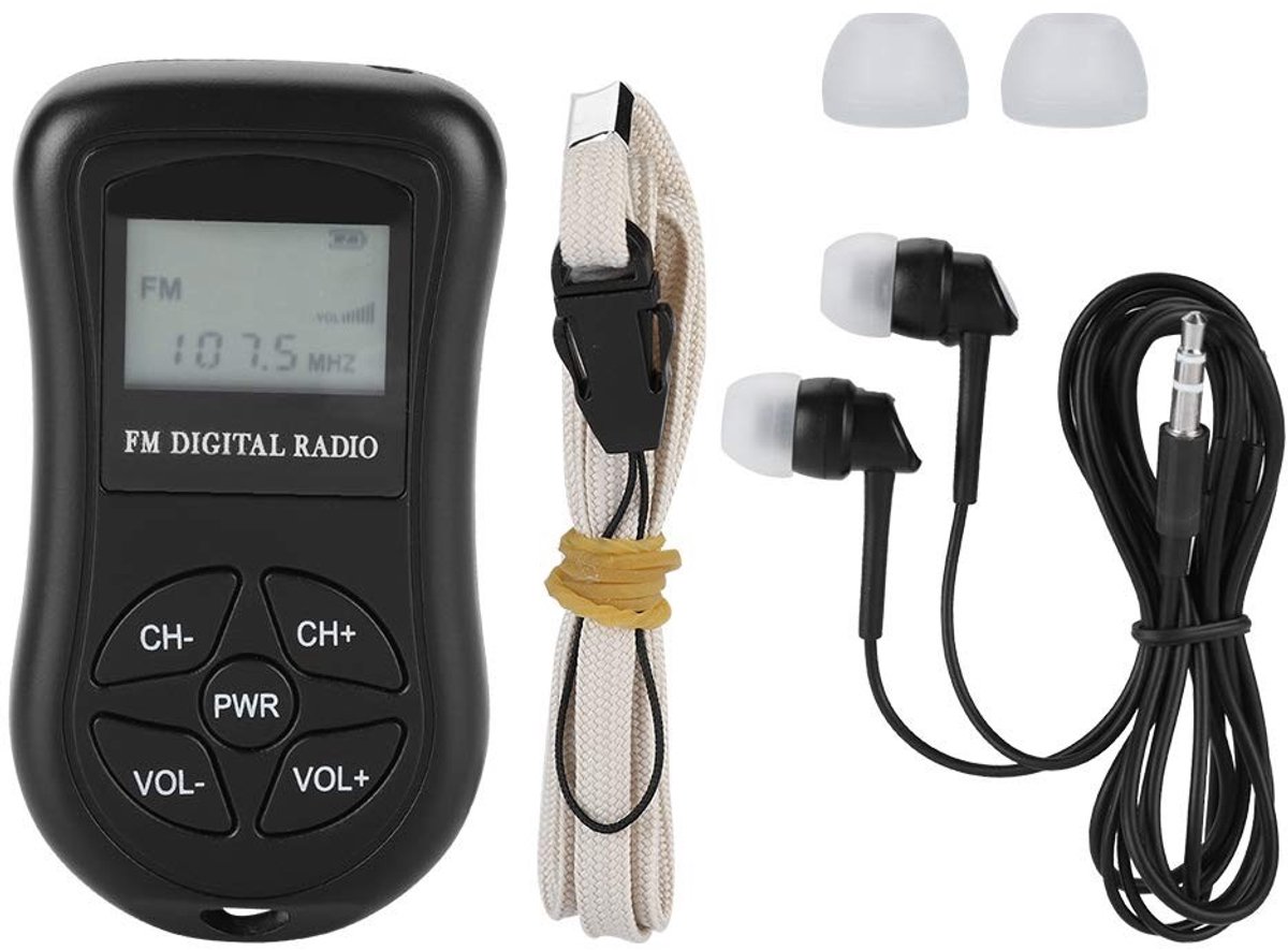 Dailygoody - Draagbare Radio - Mini Digitale Radio - Ideaal voor onderweg - Compact formaat - Batterijgevoed - Geniet van je favoriete zenders - Gesch