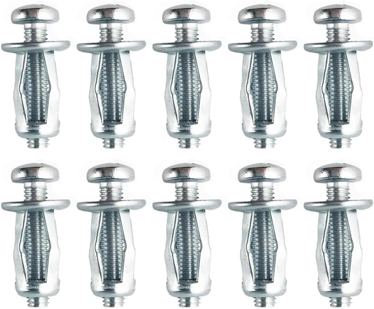 Dailygoody - Bevestigingsankers - Holle wandankers - Robuust en stevig - M6 x 25 mm - Voor gipsplaten - Ideaal voor wanddecoraties - Set van 10 stuks