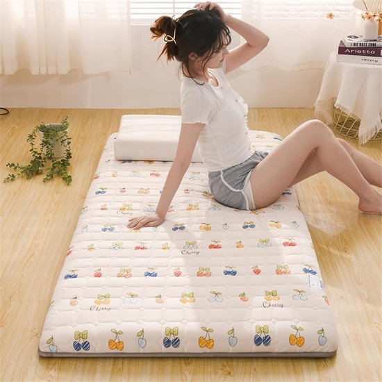 Japanse Futon Matras - Vloerbed Camping - Comfortabel Slapen - Ademend Opvouwbaar - 80x190cm - AA — afbeelding 4
