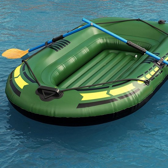 Opblaasbare Kajak - Visboot Vlot - Vissen en Raften - Snelle Opzet - 192x113x40 cm - Groen — afbeelding 4