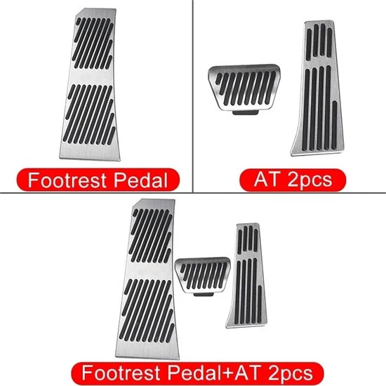 Pedaalhoezen Auto - Voetpedaal Matten - Veiliger Rijden - Antislip Oppervlak - 3 stuks - Zilver — afbeelding 3