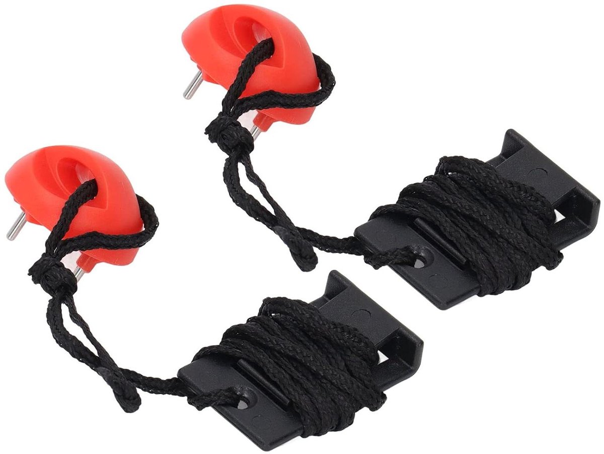 Noodstop Sleutel - Veiligheidssleutel Loopband - Veilig Trainen - Automatische Bescherming - 2 Stuks - Zwart