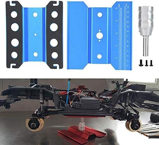 RC Auto Werkstand - Reparatieplatform RC Auto - RC Auto Onderhoud - Draaibare Werkhoogte - 140mm Lengte - Blauw — afbeelding 5