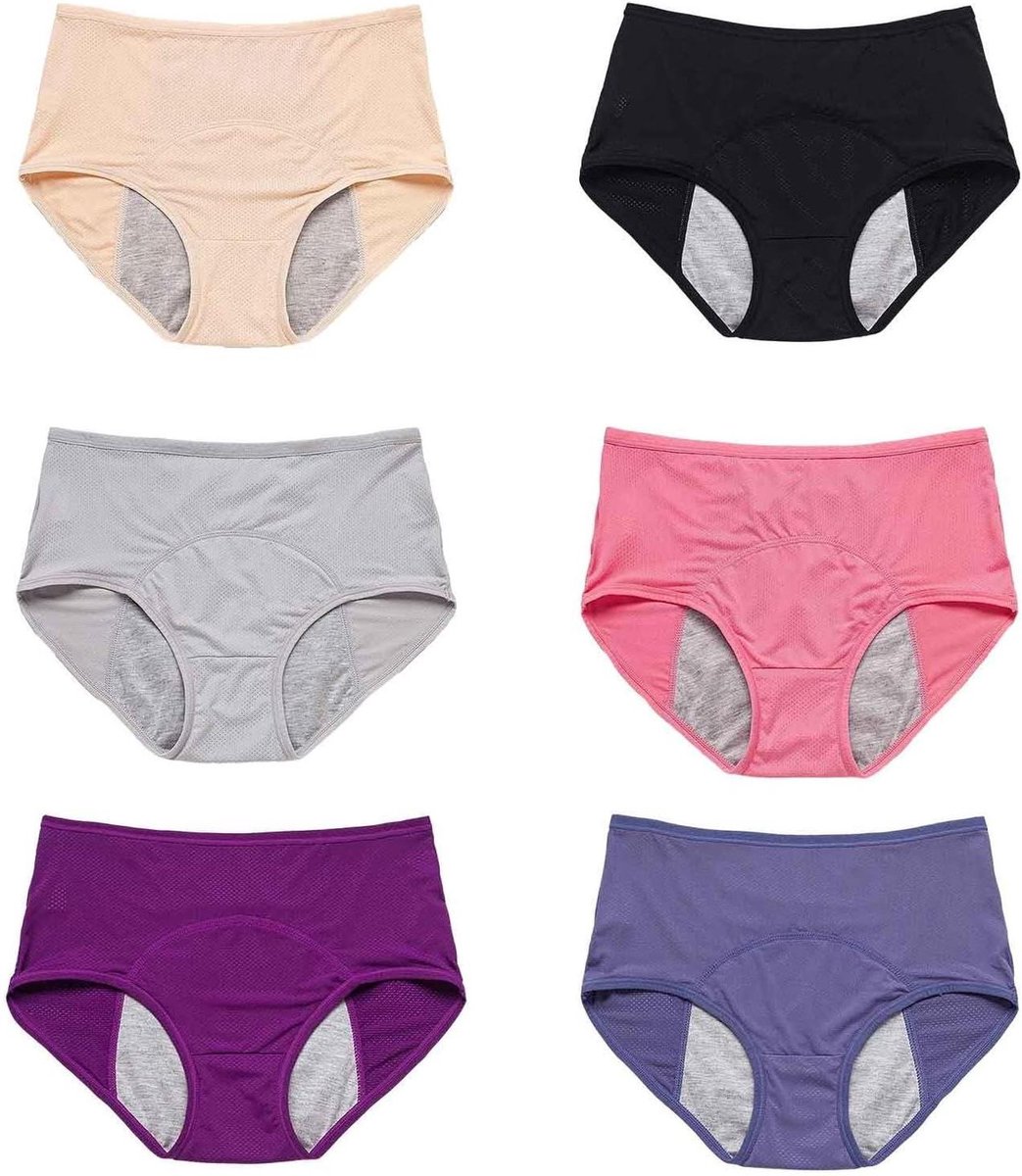 Menstruatiebroekjes - Ondergoed Incontinentiebroekjes - Bescherming - Hoge Taille - 350g - Zoals Afgebeeld