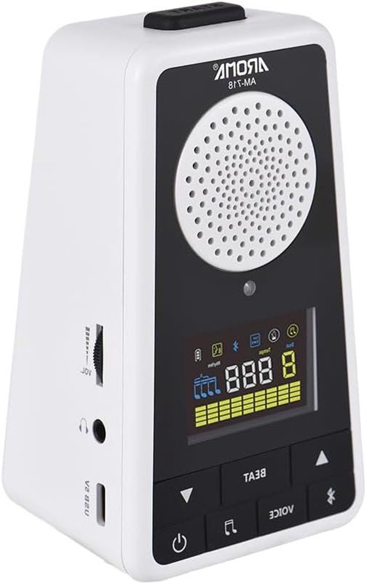 Digitale Metronoom - Metronoom met Speaker - Muziek Oefenen - 2-in-1 Functie - 10 Uur Batterijduur - Zwart