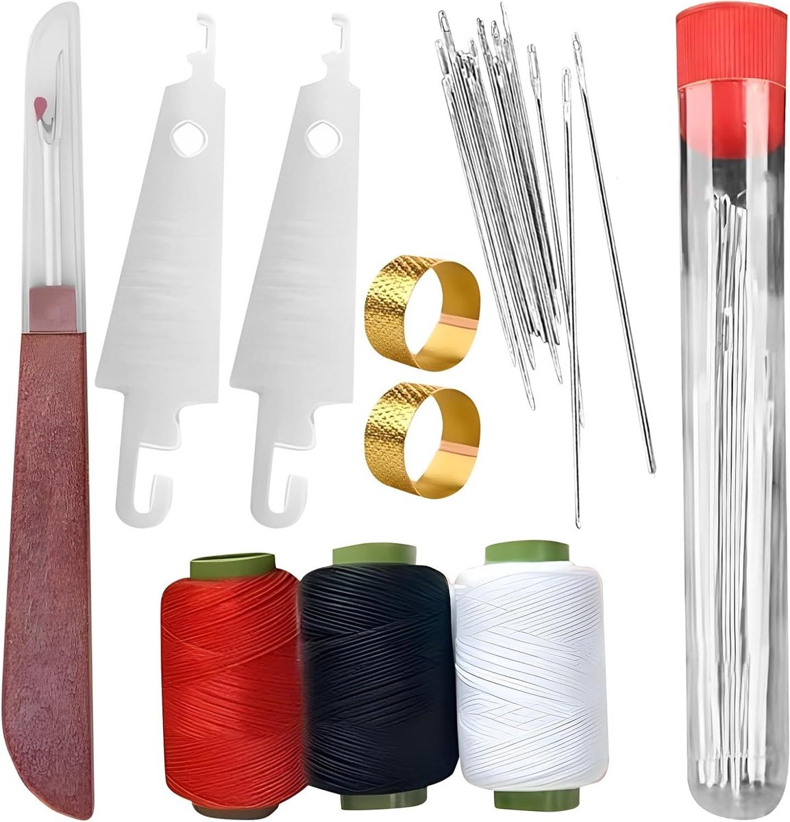 Naaiset 37 Delen - Naaispullen Kit - Kleding Repareren - Compact Opbergdoos - 20 x 15 x 1 cm