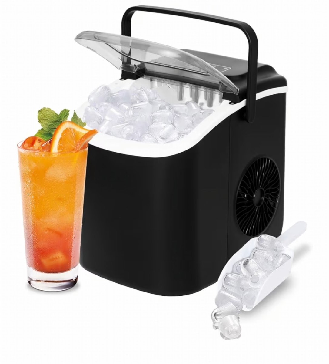 BIXc®- IJsblokjesmachine - 1,5L - Met IJsschep - Zelfreinigingsfunctie - 12KG / 24U - 9 Blokjes / 6 Min.