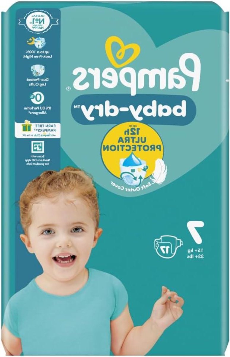 Baby-Dry Pants Luiers - Babybroekjes Wegwerp - Droog Blijven - 3-Weg Bescherming - 17 Stuks - Wit