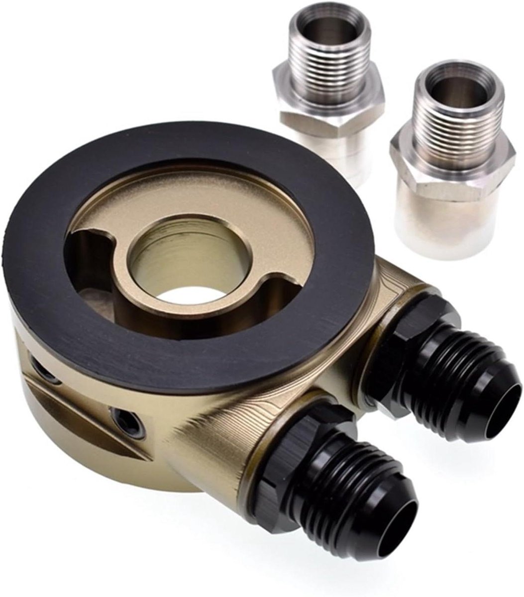 Olieradiator Adapter - Oliekoeler Plaat - Motor Koelen - Universele Pasvorm - AN8 - Aluminium