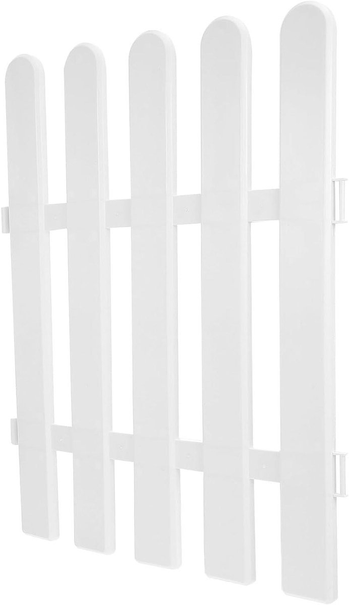 Tuinafzetting Plastic - Decoratieve Hek - Tuin Decoratie - Eenvoudig te Monteren - 50x40cm - Wit