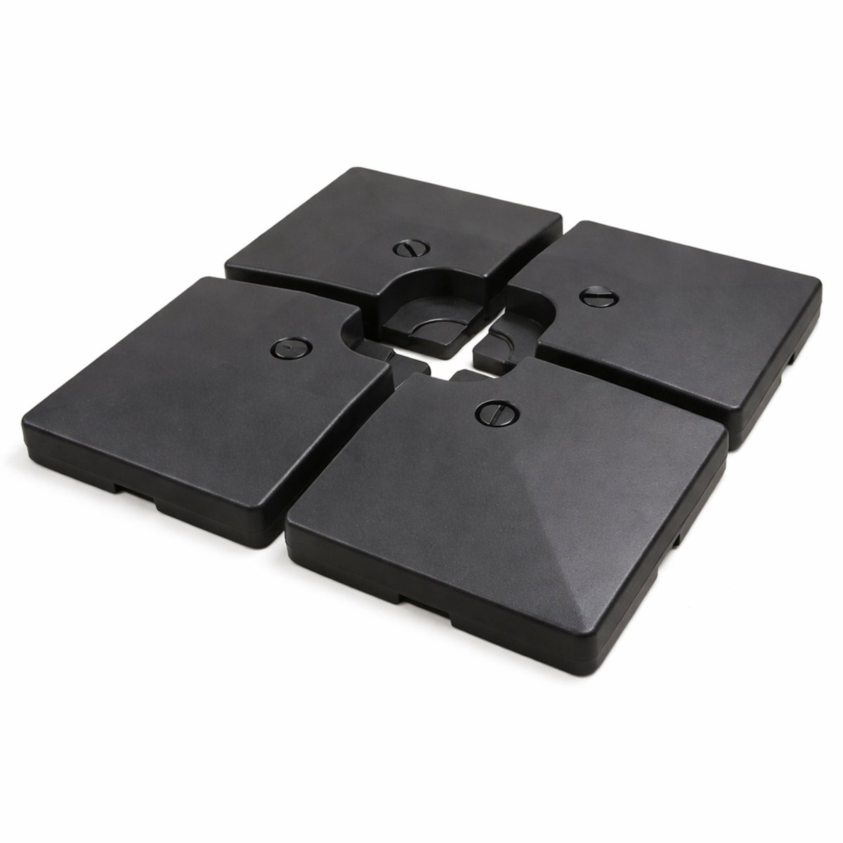 Bol.com ACAZA Parasolvoet - Parasoltegels - Parasolvoeten - tot 118 kg (!) - Zwart - Set van 4 - Parasoltegels voor Kruisvoet - ... aanbieding
