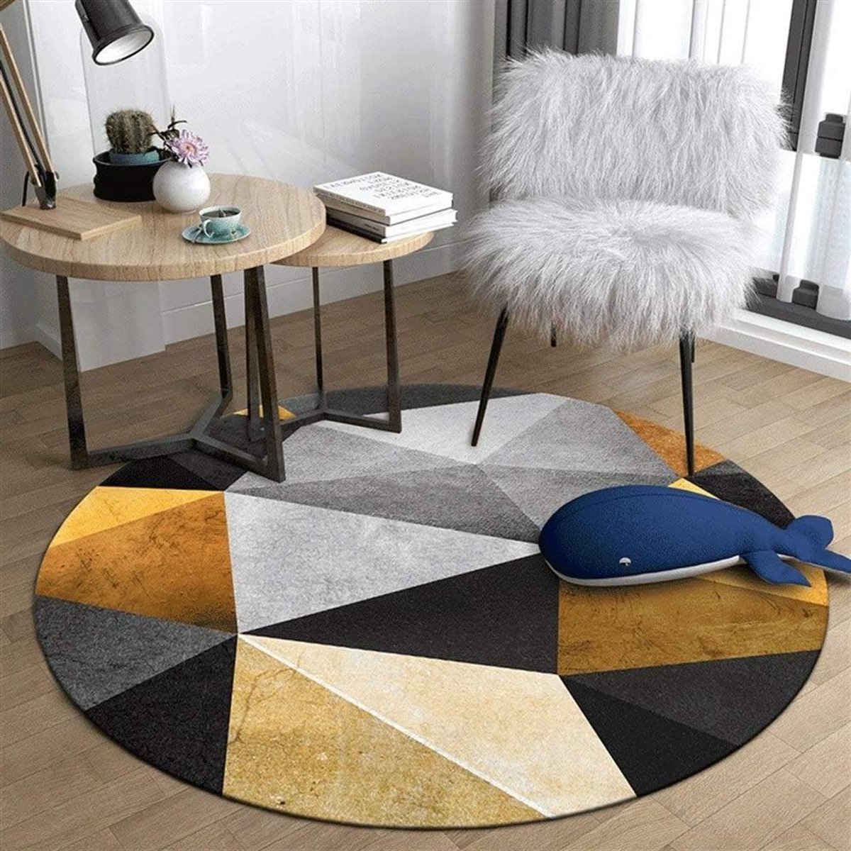 Ronde Vloerkleed - Cirkel Tapijt - Woonkamer Decoratie - Antislip Onderkant - Diameter 180