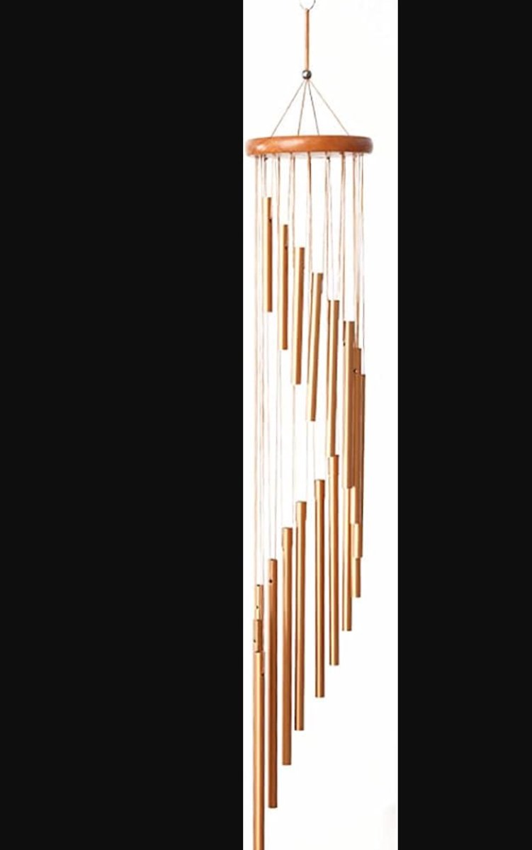 JeiibrZui Gedenk Windspel Buiten - 89,9 Cm - 18 Buizen Aluminiumlegering - Goudkleurig - Voor Tuin Terras En Interieur Decoratie