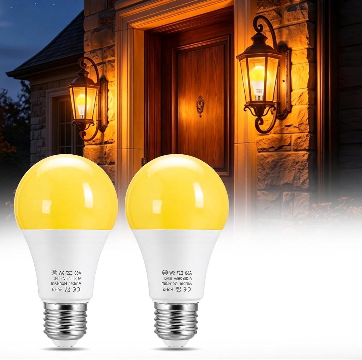 E27 LED Lamp - Amber Lamp Edison Lamp - Gezellige Sfeer Creëren - Blauwlichtfilter - 9 Watt - Amber