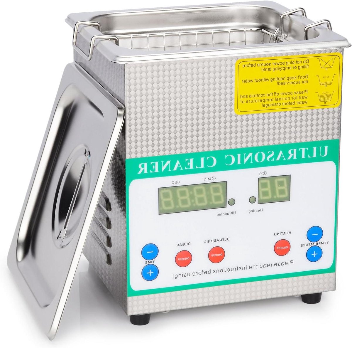Ultrasone Reiniger - Reinigingsapparaat - Laboratorium Reiniging - Digitale Timer Verwarming - 1.3 L - Zilver