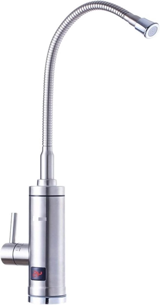 Directe Hete Kraan - Keuken Boiler - Direct Warm Water - Digitale Temperatuurweergave - 3000W - Zilver
