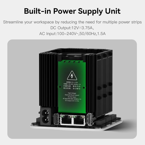 Mini PC - Mini Computer NAS - Bestanden Opslaan - Uitbreidbaar tot 24TB - 99 x 99 x 99 mm — afbeelding 3