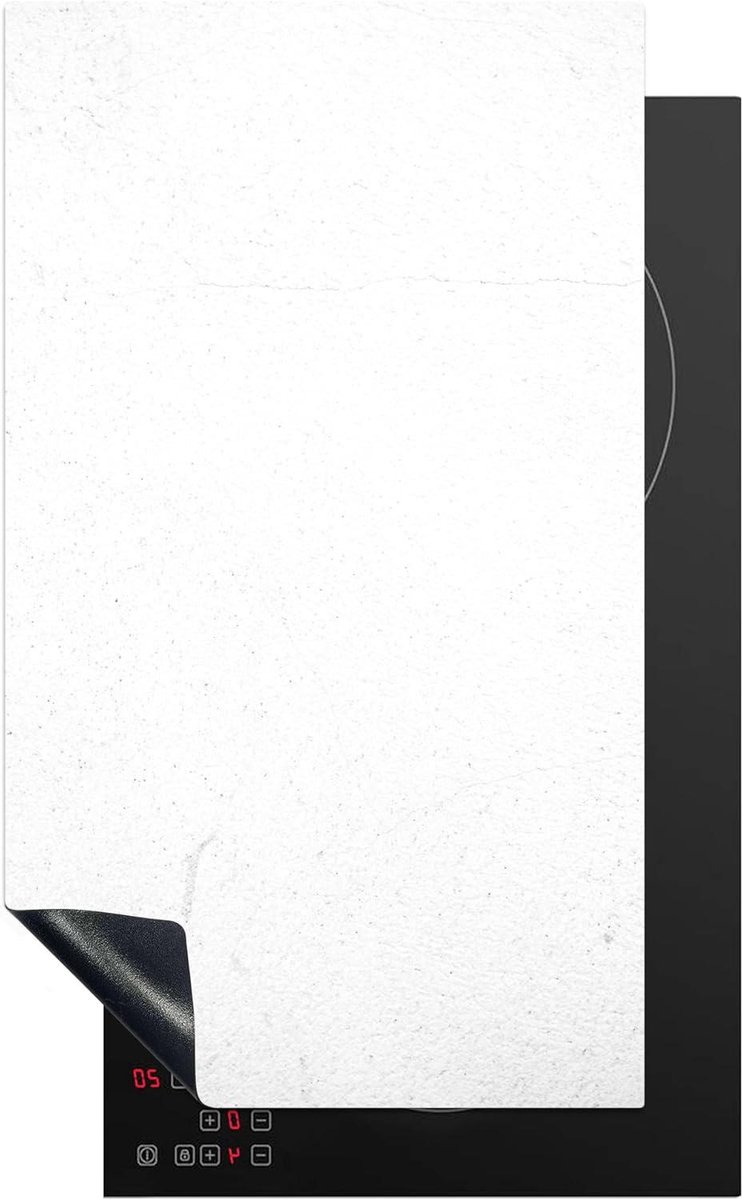 Inductiebeschermer - Inductie mat - Keuken Verfraaien - Beton Look - 30x52 cm - Wit