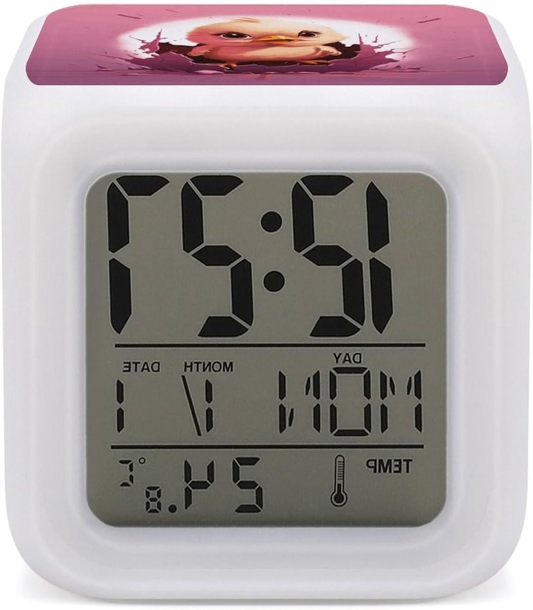 Digitale Wekker - Kleurveranderende Klok - Wakker Worden - 7 Kleuren Nachtlampje - N.v.t. - Stijl