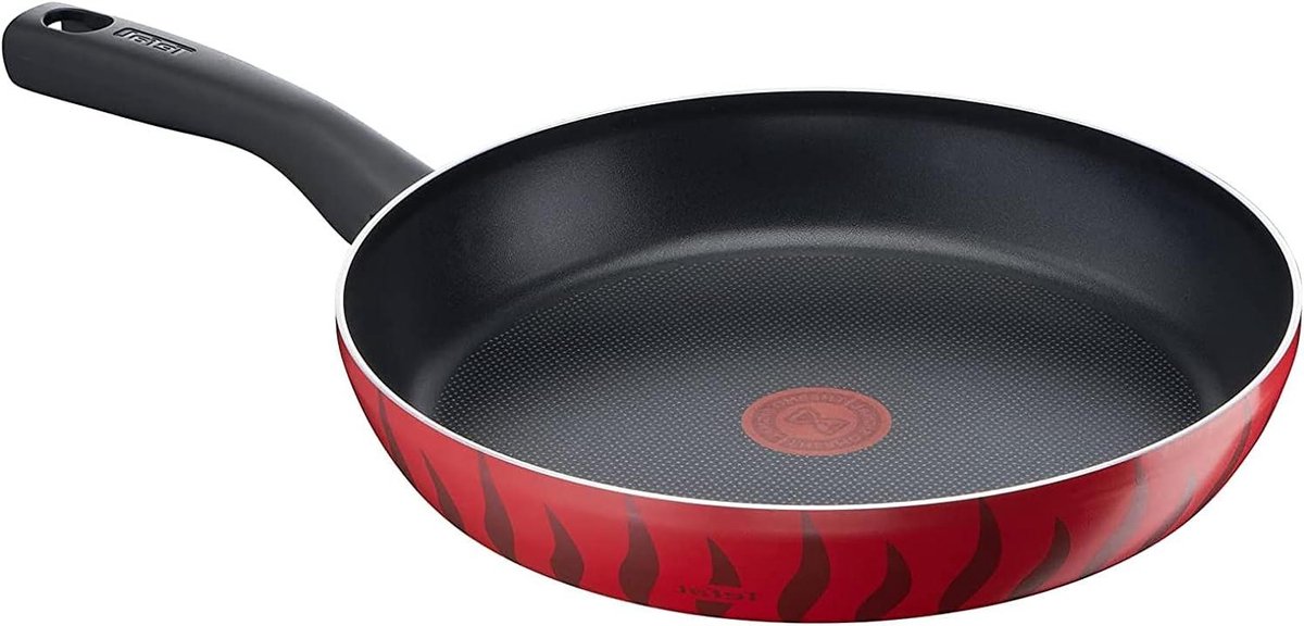 Koekenpan - Koekenpan Rood - Koken aanrecht - Titanium antiaanbaklaag - 32 cm - Rood