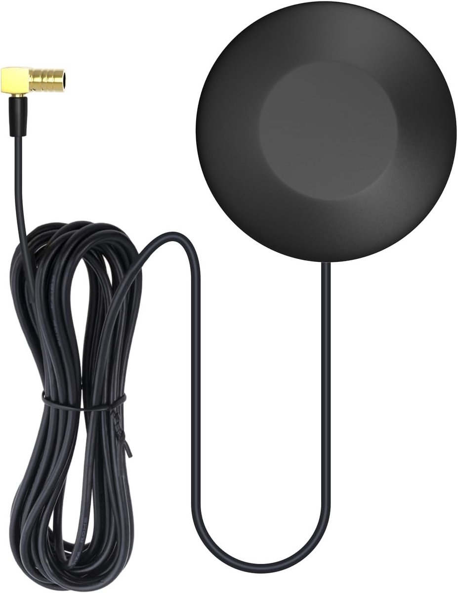 SnelShoppen - DAB Auto Antenne met SMB Aansluiting en 300cm Kabel voor DAB Plus Radio's - Hoog Signaalgevoeligheid en 18 DBI Versterking voor Pioneer,