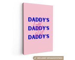 Canvas schilderij 20×30 cm – Exclusieve wanddecoratie Daddy’s – Blauw – Blokletters – Muurdecoratie woonkamer – Slaapkamer decoratie – Kamer accessoires – Schilderijen op canvas Canvas schilderij 20×30 cm – Exclusieve wanddecoratie Daddy’s – Blauw – Blokletters – Muurdecoratie woonkamer – Slaapkamer decoratie – Kamer accessoires – Schilderijen op canvas