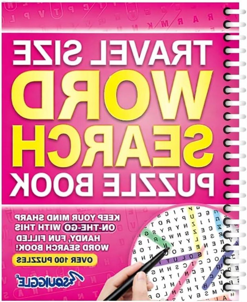 Puzzelboek - Woordspelletjes - Geest Trainen - Spiraalbinding - A5 Formaat - Roze
