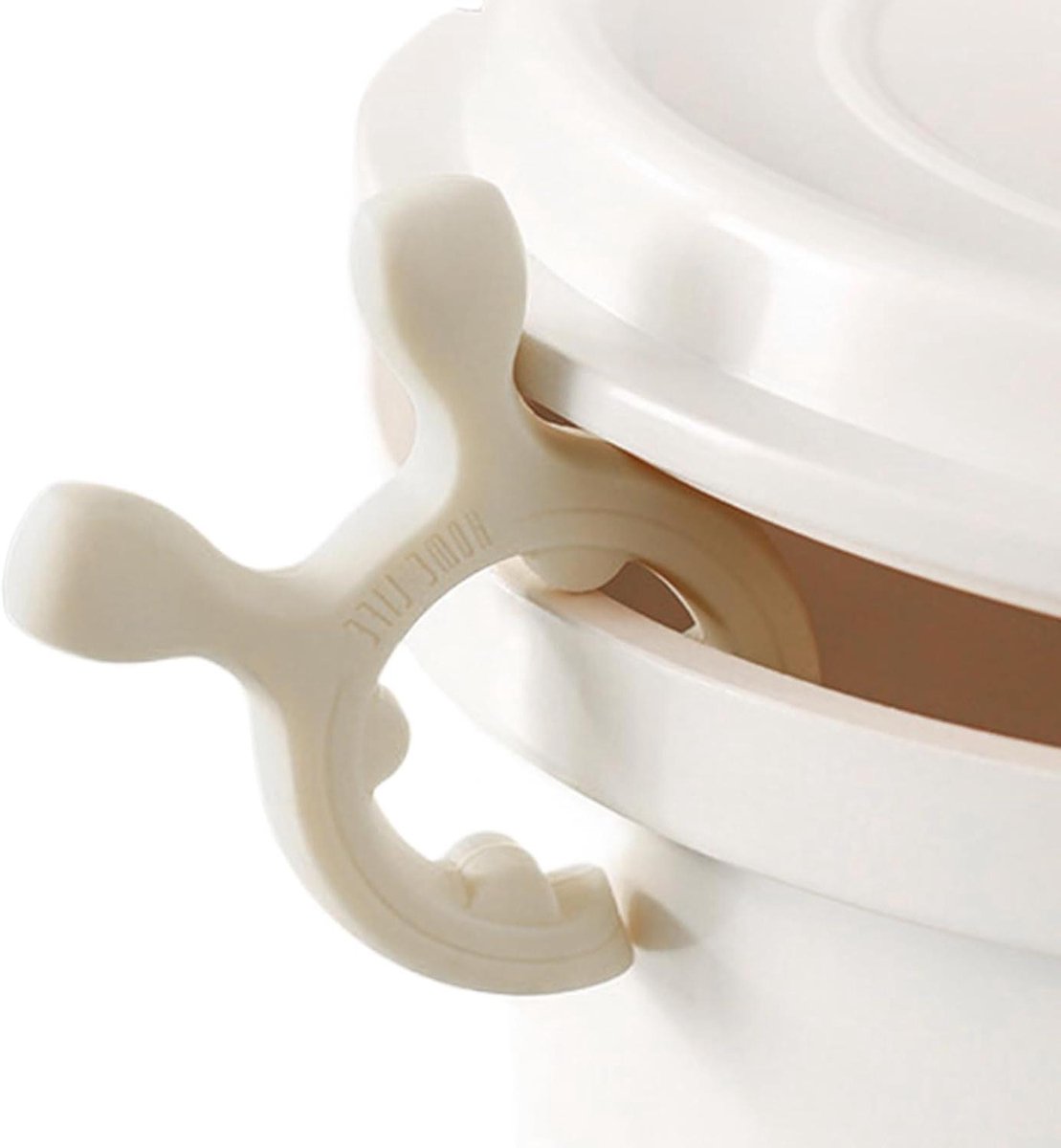 Pandekselhouder - Keukenhulp - Koken - Hittebestendig siliconen - 6.5 x 5 cm - Wit