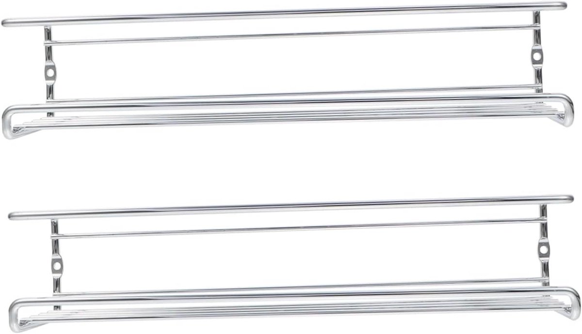Keukenkast rek - Opbergplank - Keuken organiseren - Nagelvrije montage - 29 cm breed - Zilver