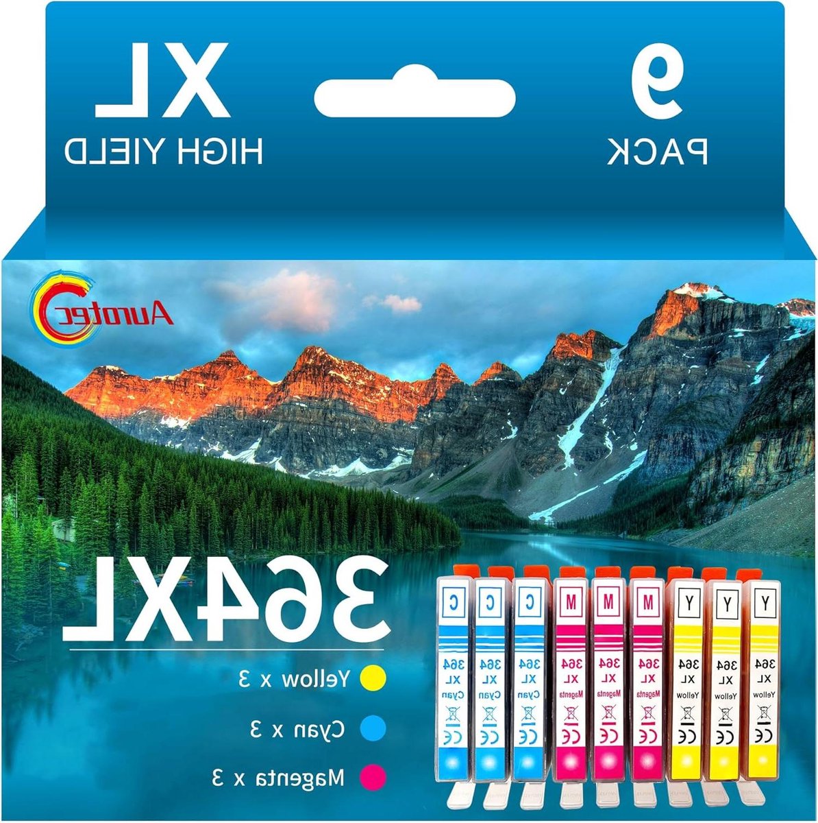 Printerinkt Cartridges - Inkt Navulling - Thuis Printen - Multipack Kleuren - 9 Stuks - Zwart Cyaan Magenta Geel