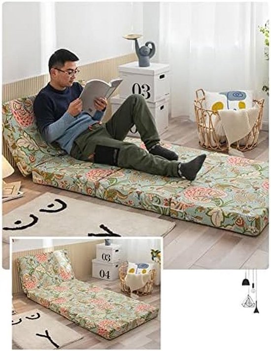 Opvouwbaar Bed - Gastenmatras Vouwbed - Tijdelijk Slapen - Hoge Dichtheid Schuim - 200x80x10cm - Stijl 2 — afbeelding 4