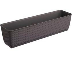 Bloempot Langwerpig - Plantenbak - Planten Verfraaien - Stijlvol Design - 59 cm - Oker Donker