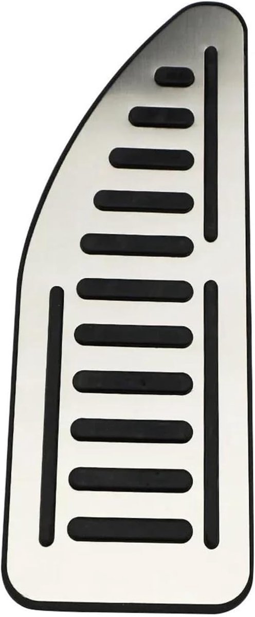 Pedaal Set Auto - Gaspedaal Covers - Verbeterde Grip - Aluminium Rubber - Voor Fiesta MK7 - Zilver Zwart — afbeelding 5